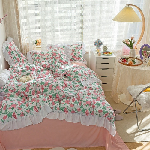 Juego Sabanas Ropa De Cama+funda De Plumon 1.5plazas Hsjjhb9