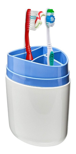 Porta Cepillo Dental Full Brinox - Coza 10443 Color Blanco/Azul