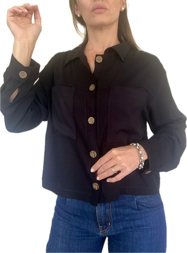 Camisa Crop Lino Con Aplique Bordado Espalda. Ingrid Siük