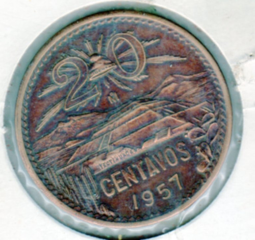 Moneda 20 Centavos 1957 Mo  Nueva        Monedas L1 A7