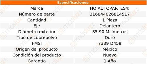 Gomas Cáliper (pistón) 7339 D459 Del Ram 3500 94/02 Ho