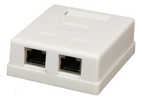Roseta De Pared Xcase 2 Jacks Keystone Cat 5e Bolsa C/10pzas
