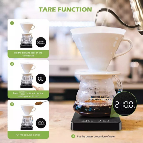 Báscula Digital Para Cafe Pesa Gramera Precisa Balanza