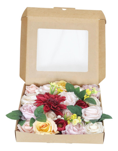 Caja De Flores Artificiales Set Floral Falso Para Arreglos