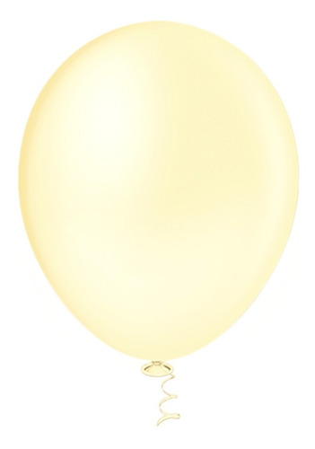 Bexiga Balão Liso Nº9 - Marfim - 50 Unidades