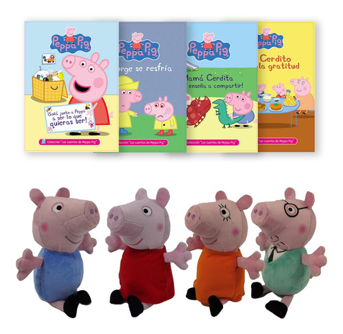 Peluches Familia Peppa Pig X 4 - 20 Cm