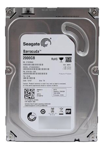 Disco Duro Interno 2tb 3.5 Seagate Barracuda St2000dm001