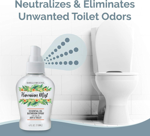 Ambientador De Aceite Esencial En Espray Para Baño, Elimina