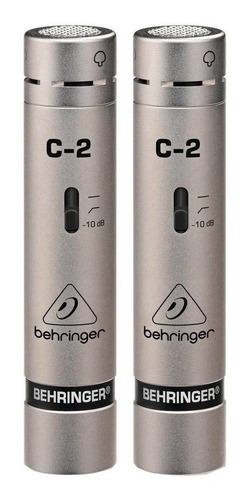 Micrófonos Behringer C-2 Condensador Cardioide Color Plata