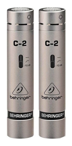 Imagen 1 de 4 de Micrófonos Behringer C-2 condensador  cardioide plateados