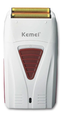 Imagen 3 de 7 de Afeitadora Kemei Km-3382 Blanca 220v Recargable Barberia