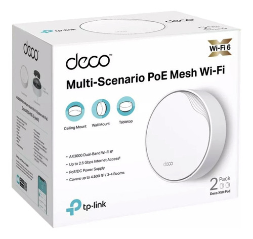 Deco X50-poe 2 Pack Wifi 6 Tp Link Sistema Mesh Ax3000