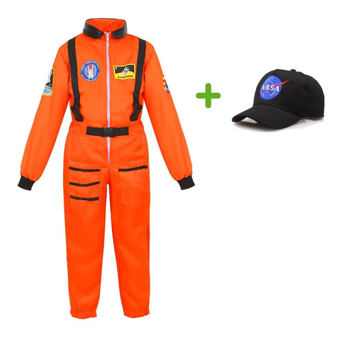 Imagem 2 de 10 de Fantasia Astronauta Menino Menina Macacão Traje Espacial