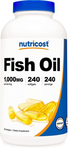 Nutricost Fish Oil 1000mg 240 Softgels