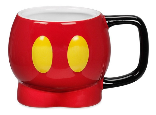 Mickey Mouse Taza Ceramica Short 12oz Nueva Imp Disney Store