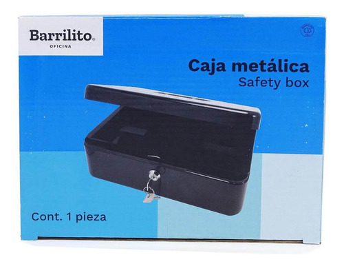 Caja Metalica Negra Chica (205mmx157mmx74mm) Barr.