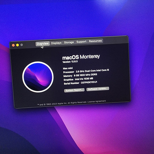 Mac Mini 2014 I5 8 Ram 1 Tb Hdd + 128 Ssd Monterey A1347 (Reacondicionado)