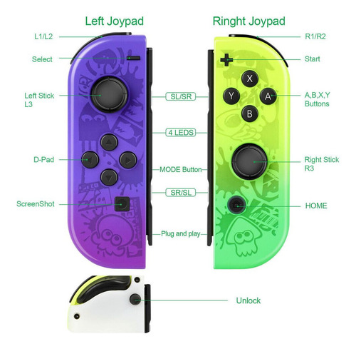 Controles Joystick Compatibles Para Nintendo Switch + Correa