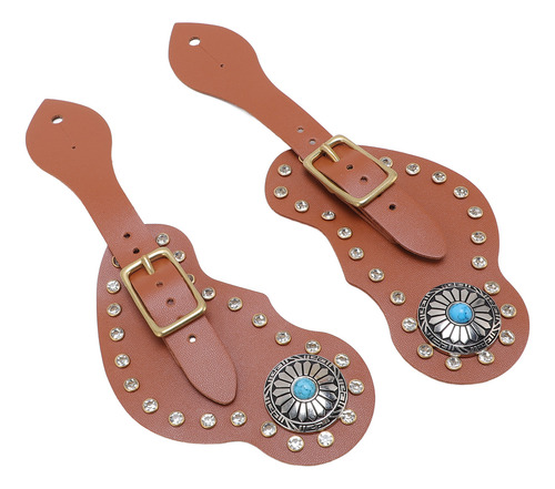 Set De 2 Botas Vaqueras Ecuestres Spur Straps