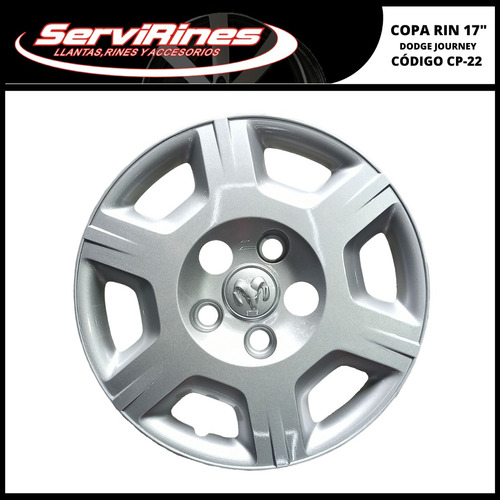 X1 Copa De Rin 17, Dodge Journey, Gris Claro. Cod. Cp-22