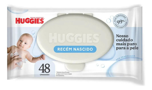 Huggies Lenços Umedecidos Recém-Nascido Sem Fragrância 48Un
