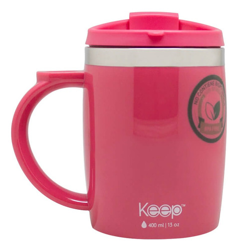 Jarro Mug Termico Keep 400 Ml Acero Inoxidable Colores