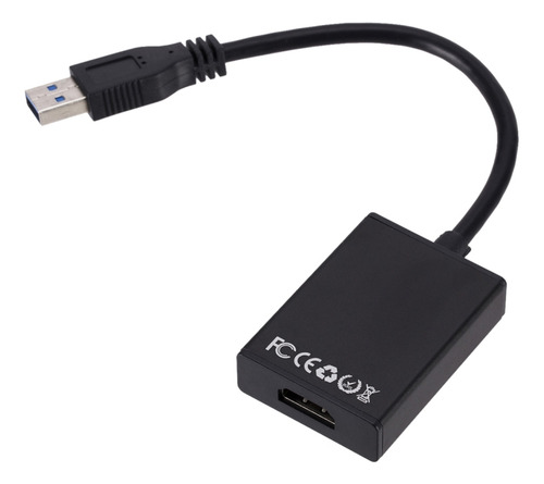 Cable Conversor De Tarjeta Gráfica Externo Negro Usb3.0 A Hd