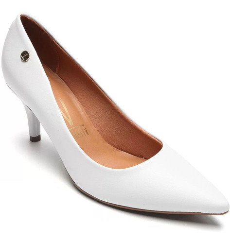 Sapato Scarpin Feminino Bico Fino Vizzano 1185.702 Branco