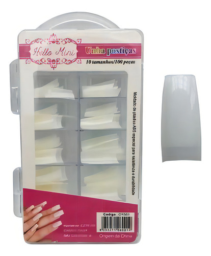 Kit Unhas Postiças Tips Nail Hello Mini C/100 - Oy001-4