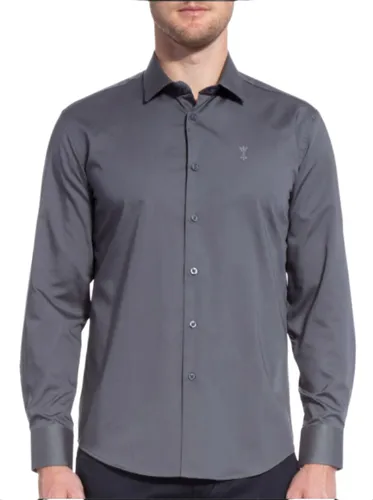 Camisa Social Masc. Slim Fit Premium Arrow Grafite