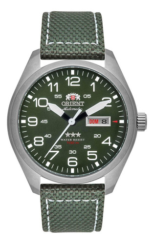 Relógio Orient Masculino F49sn020 E2ep Militar Prateado