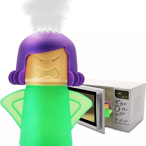 Abnaok Limpiador de microondas, limpiador de microondas Angry Mama  limpiador de vapor para horno de microondas fácil de limpiar en minutos,  limpia el