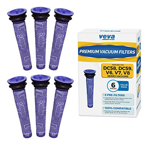 6-pack Premium Vacuum Pre-filters Compatible With Dyson...