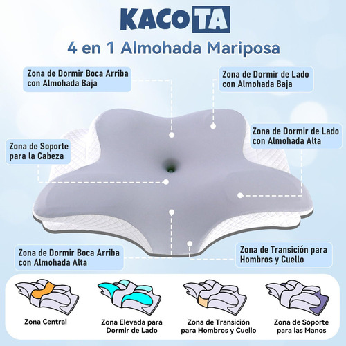M An Almohada Cervical 2 En 1 Para Dormir, Almohada