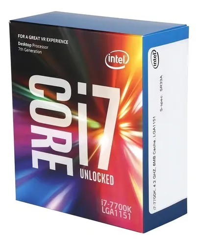 Procesador Intel Core i7-7700K 4.5GHz 4 núcleos para PC Gamer con