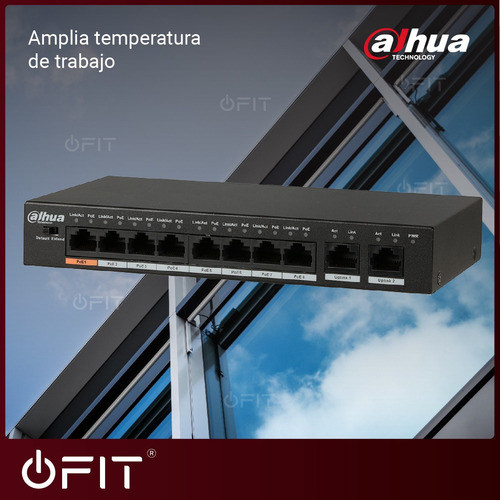 Imagen 10 de 10 de Switch Dahua Technology PFS3010-8ET-96 serie Switch