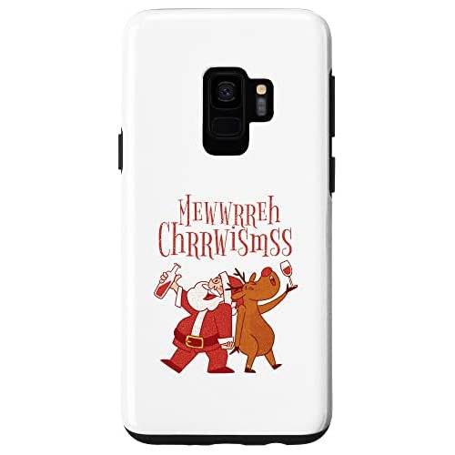 Galaxy S9 Funny Drunk Santa Reindeer Holiday Anti Chris...