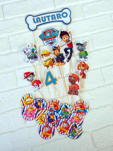 Imagen 4 de 6 de Caketopper Patrulla Canina Torta Personalizado Cumpleaños
