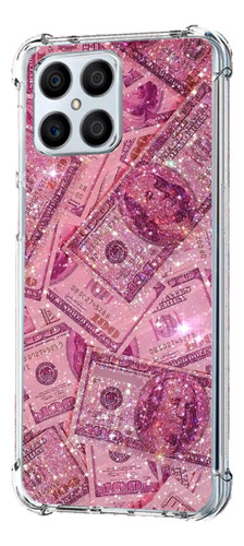 Funda Antigolpes Para Huawei Dolar Brillo Rosa