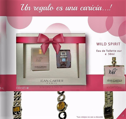 Set Perfume + Reloj Jean Cartier Wild Spirit Femenino