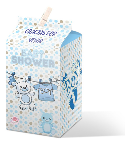 Baby Shower Boy Cajas Souvenirs 20x9cm X10 Personalizadas