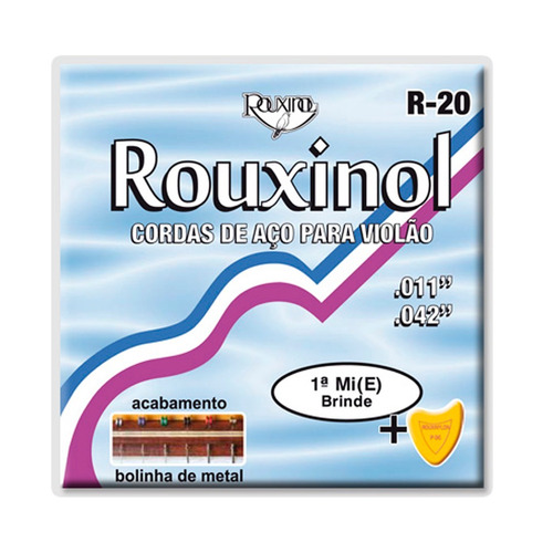 Encordoamento Para Violão Aço Com Bolinha Rouxinol R-20