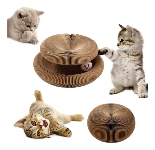 Rascador Para Gato, Incluye Pelota Con Campana, Corrugado