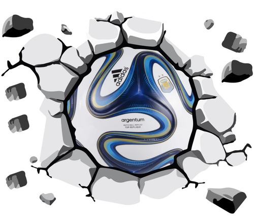Imagen 2 de 4 de Vinilos Decorativos Rompe Pared Pelota Deporte