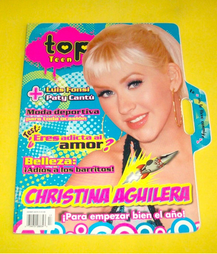 Christina Aguilera Revista Top Teen Paty Cantu Luis Fonsi 