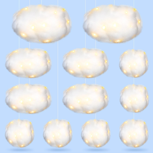 Tatuo 6 Piezas Led De Nube Artificial De Imitación 3d Nube