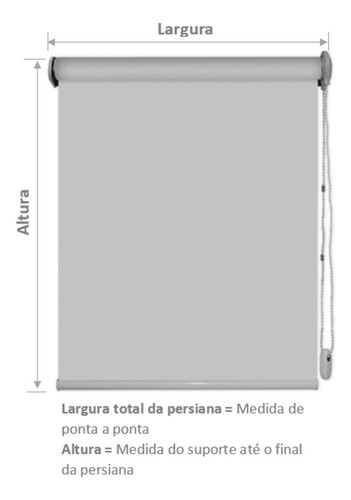 Persiana Rolo Blackout 1,30 Largura X 2,10 Altura Com Bando