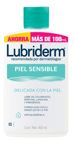 Lubriderm Crema Corporal Piel Sensible 400 Ml