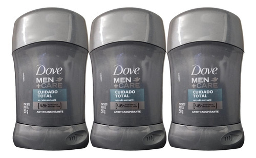 Pack X3 Dove Men+care Desodorante En Barra Cuidado Total 50g