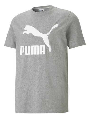 Camiseta Puma Classics Logo  Hombre - Gris